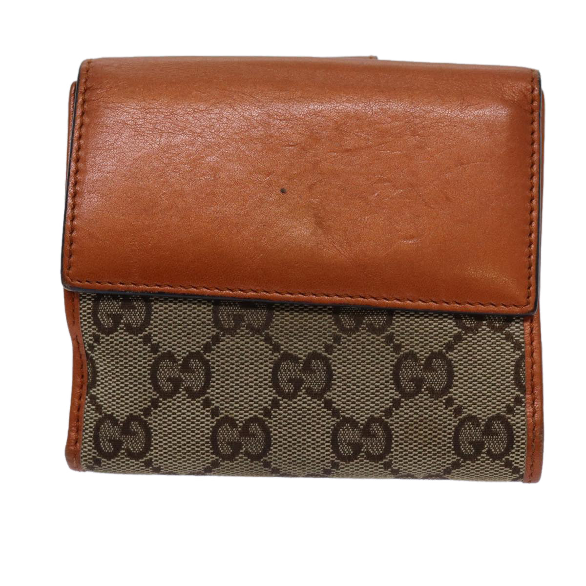 GUCCI GG Canvas Wallet Beige 203549 Auth yk11703