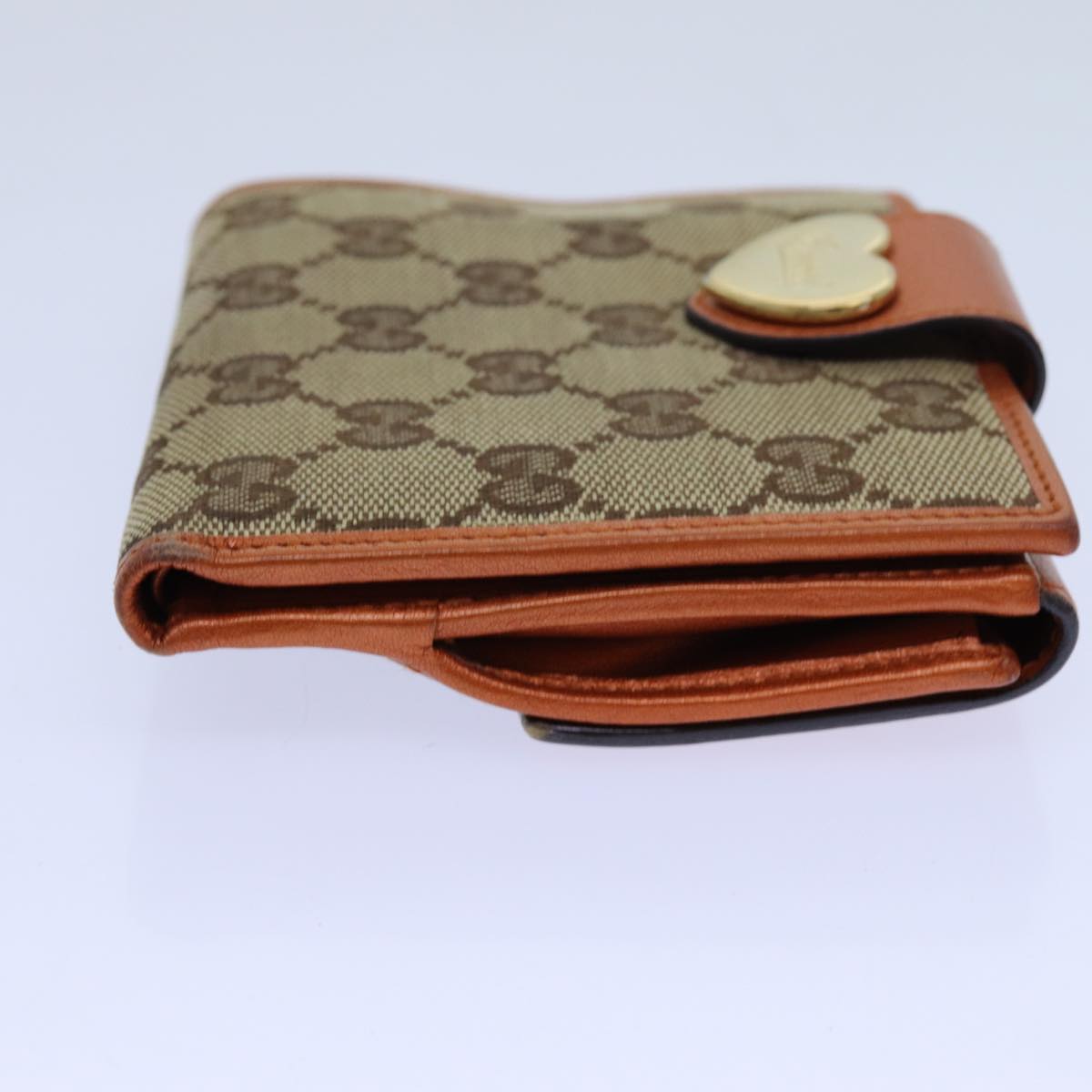 GUCCI GG Canvas Wallet Beige 203549 Auth yk11703