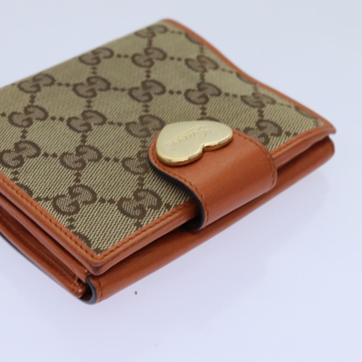 GUCCI GG Canvas Wallet Beige 203549 Auth yk11703