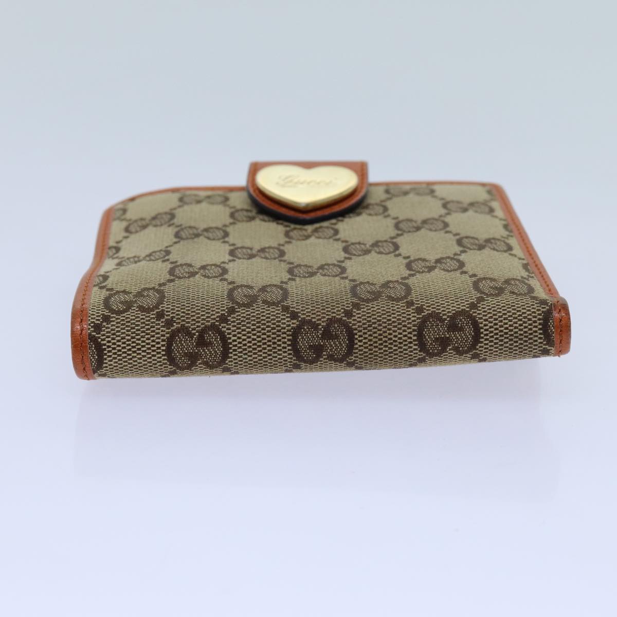 GUCCI GG Canvas Wallet Beige 203549 Auth yk11703