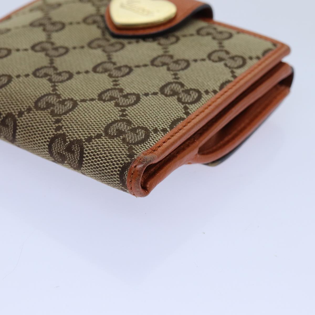 GUCCI GG Canvas Wallet Beige 203549 Auth yk11703