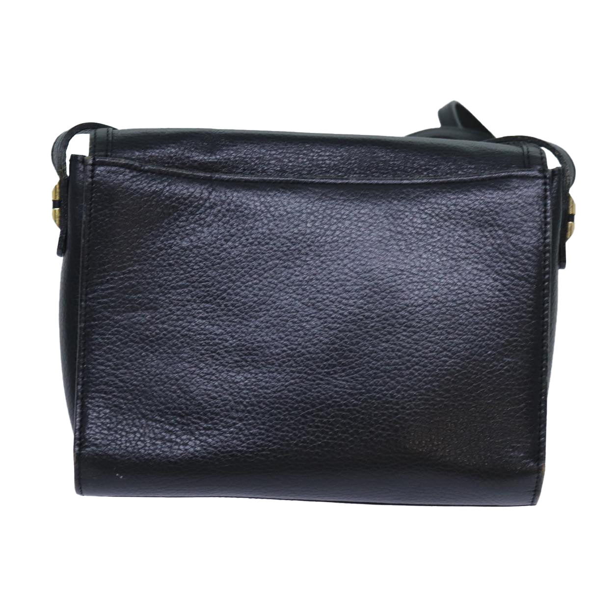 Burberrys Shoulder Bag Leather Black Auth yk11813