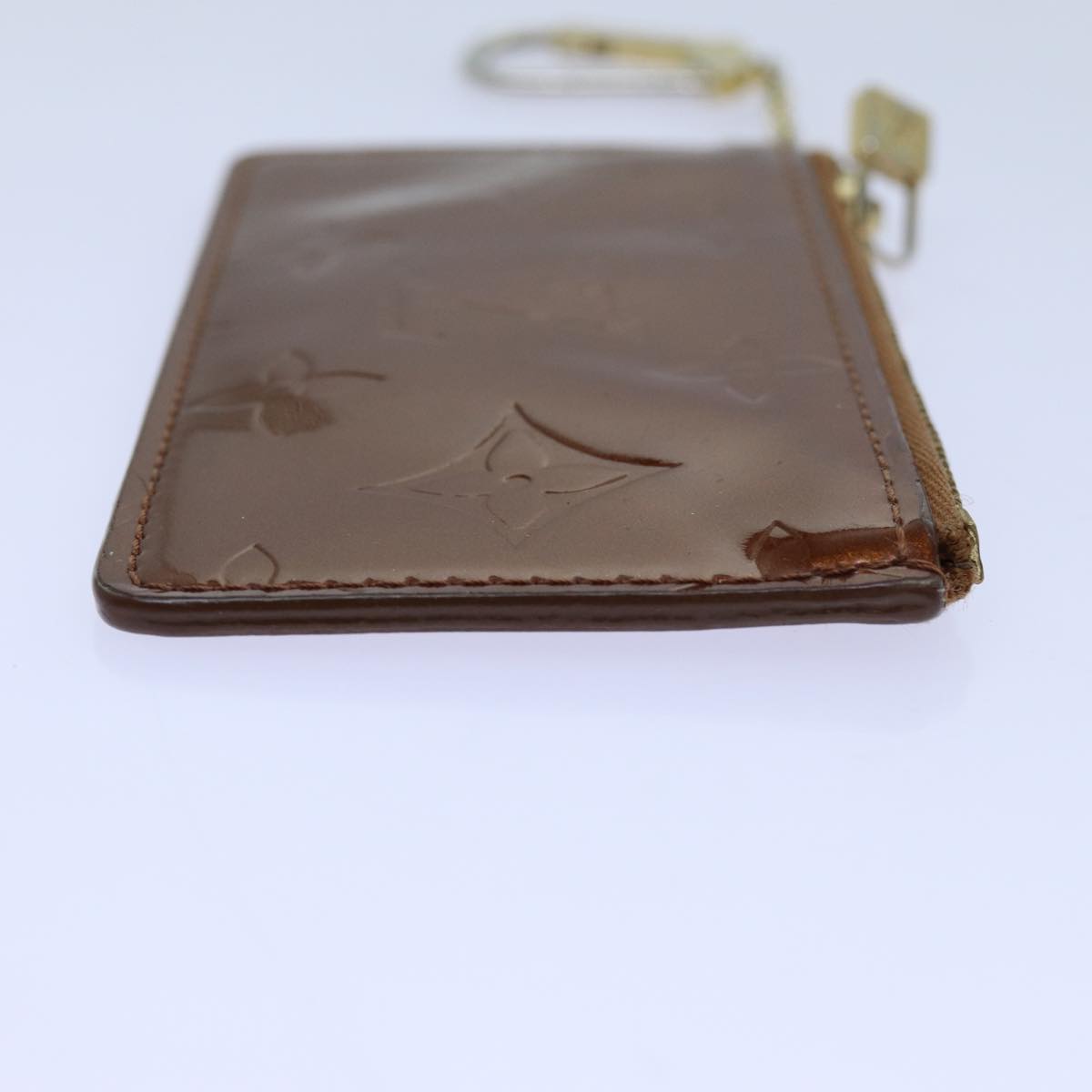 LOUIS VUITTON Vernis Pochette Cles Coin Purse Bronze M91348 LV Auth yk11837