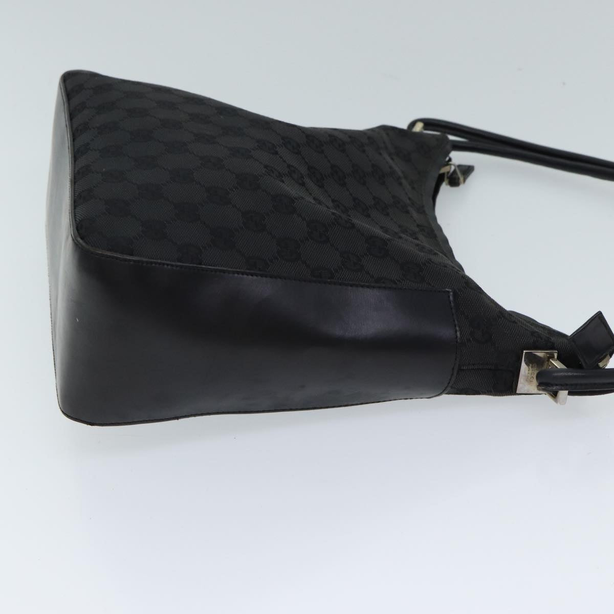 GUCCI GG Canvas Shoulder Bag Black 001 3766 Auth yk11968