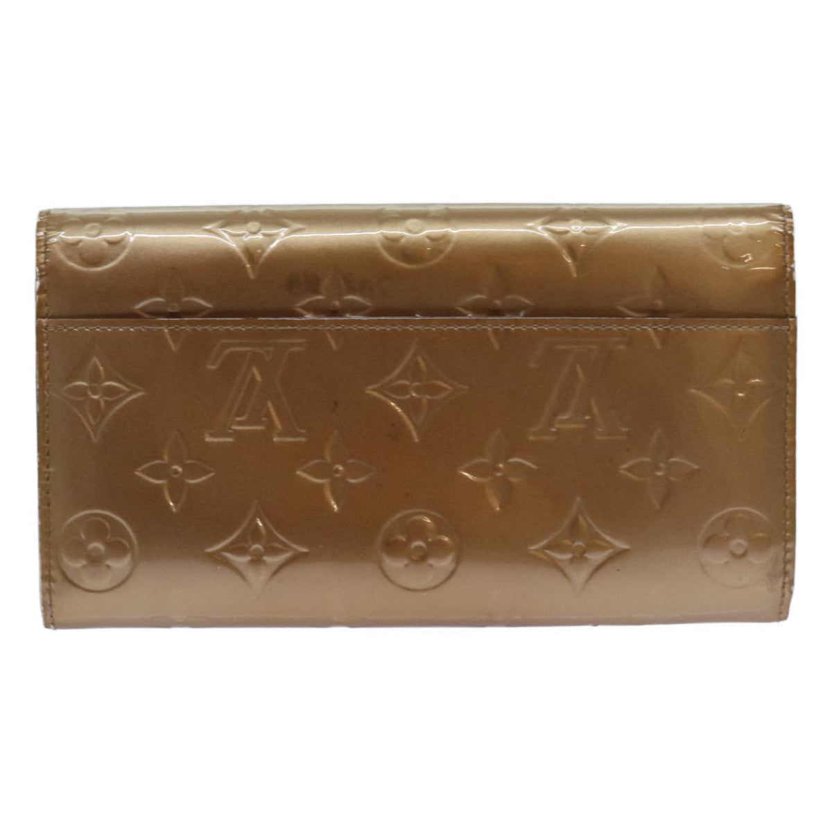 LOUIS VUITTON Vernis Portefeiulle Sarah Long Wallet Dunne M90209 LV Auth yk11987