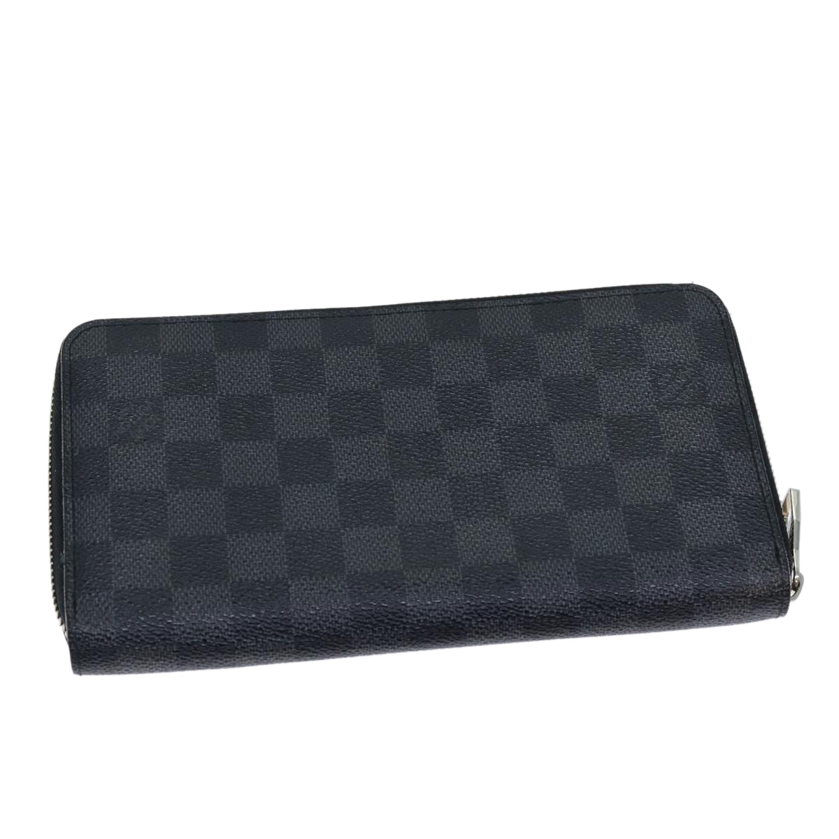 LOUIS VUITTON Damier Graphite Zippy Organizer Long Wallet N63077 LV Auth yk11989