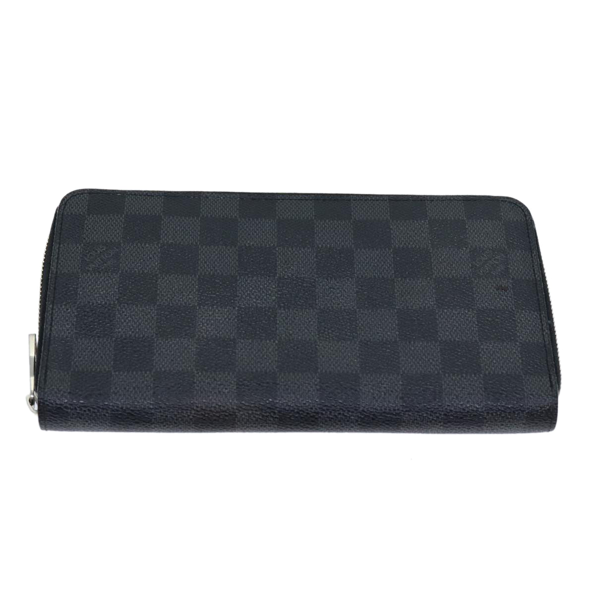 LOUIS VUITTON Damier Graphite Zippy Organizer Long Wallet N63077 LV Auth yk11989