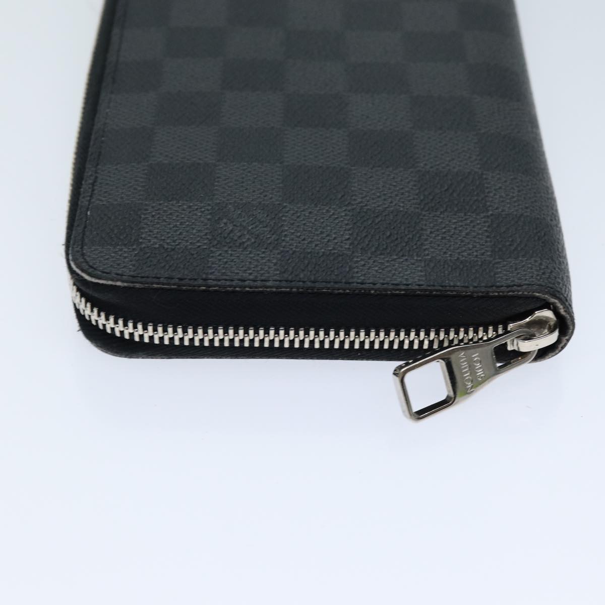 LOUIS VUITTON Damier Graphite Zippy Organizer Long Wallet N63077 LV Auth yk11989