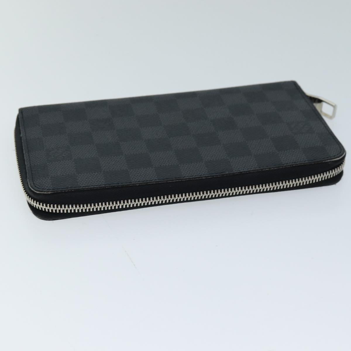 LOUIS VUITTON Damier Graphite Zippy Organizer Long Wallet N63077 LV Auth yk11989