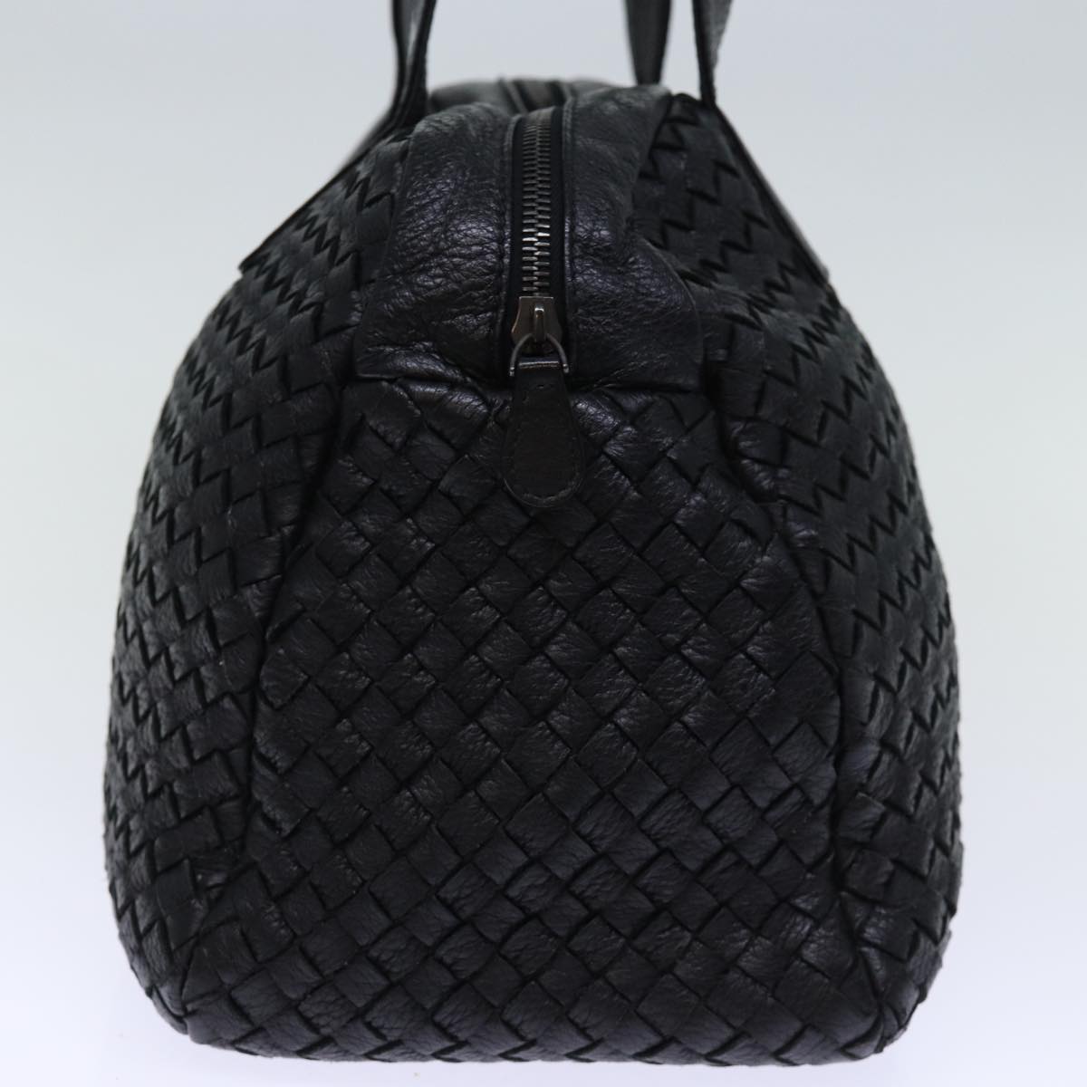 BOTTEGA VENETA INTRECCIATO Shoulder Bag Leather Black Auth yk12046