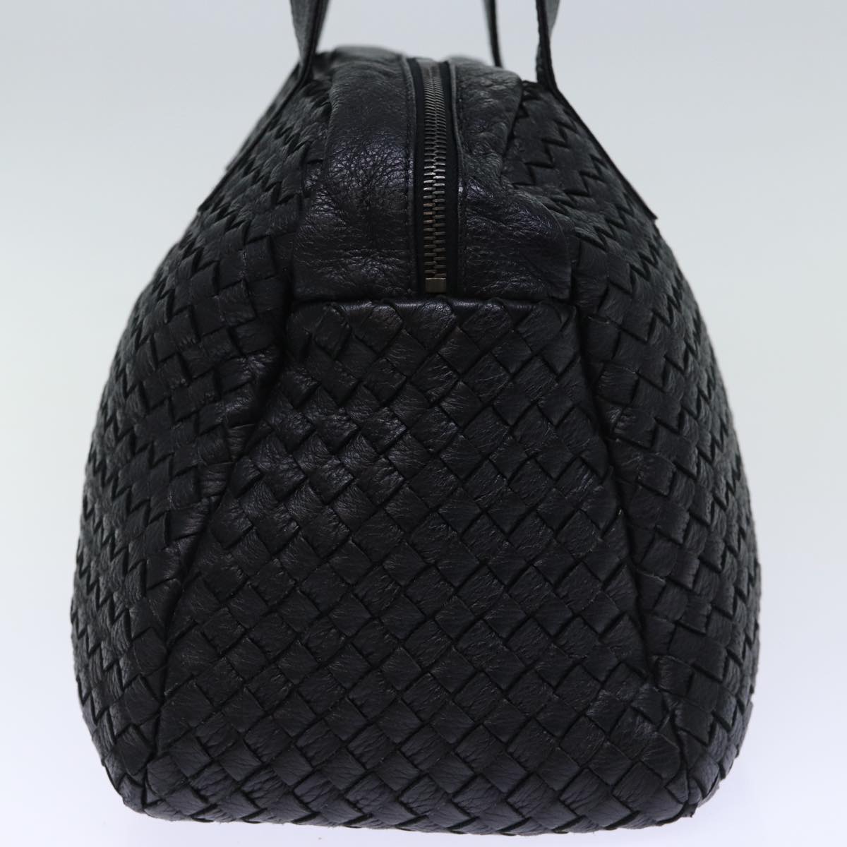 BOTTEGA VENETA INTRECCIATO Shoulder Bag Leather Black Auth yk12046