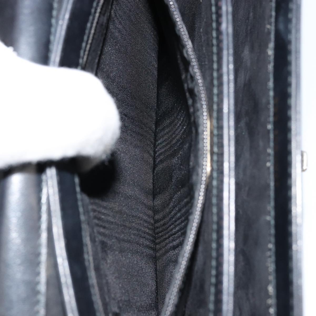GUCCI Hand Bag Leather Black Auth yk12169