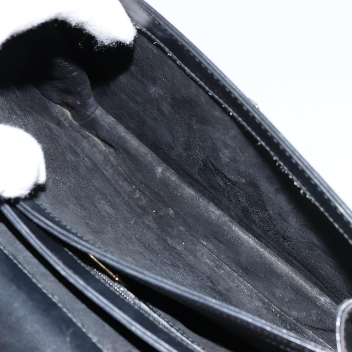 GUCCI Hand Bag Leather Black Auth yk12169