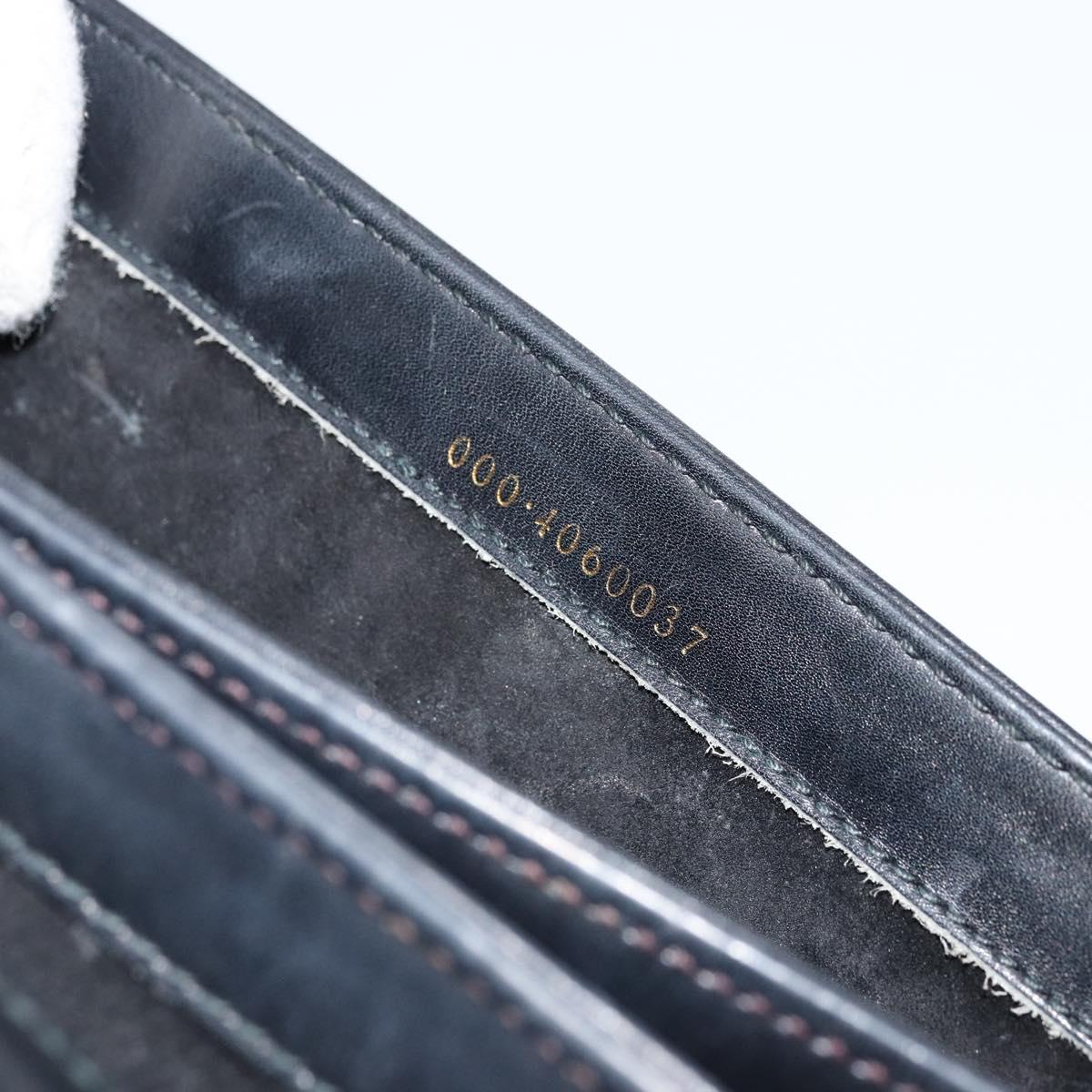 GUCCI Hand Bag Leather Black Auth yk12169