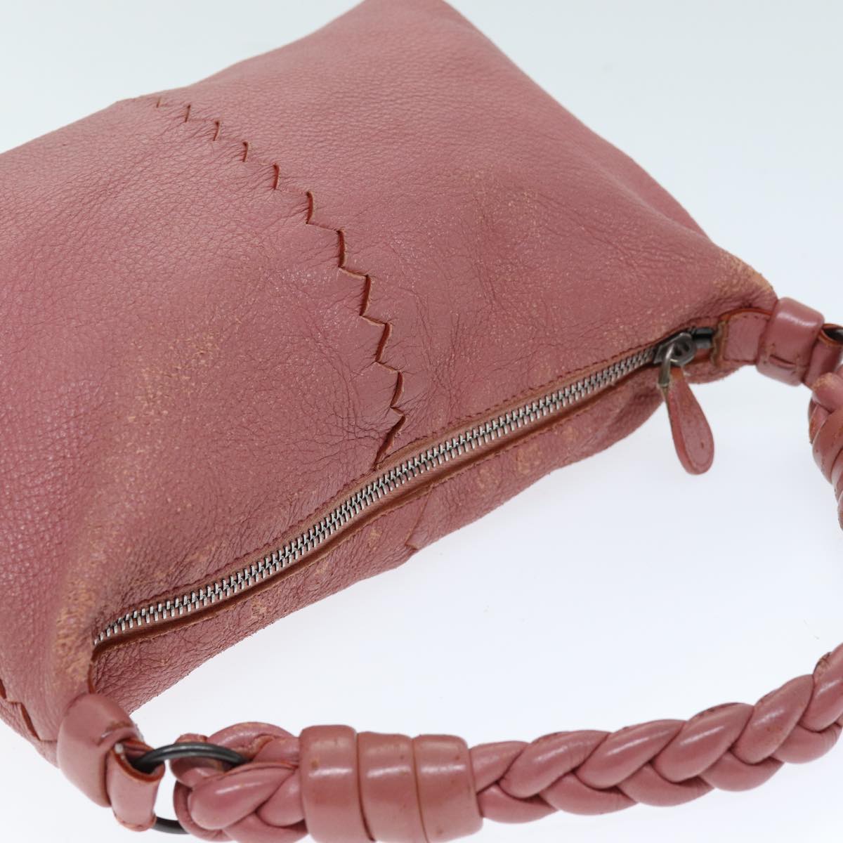 BOTTEGA VENETA Hand Bag Leather Pink Auth yk12255