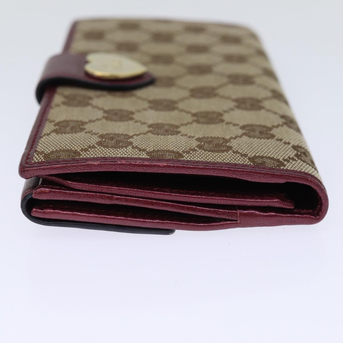 GUCCI GG Canvas Long Wallet Beige 203550 Auth yk12329