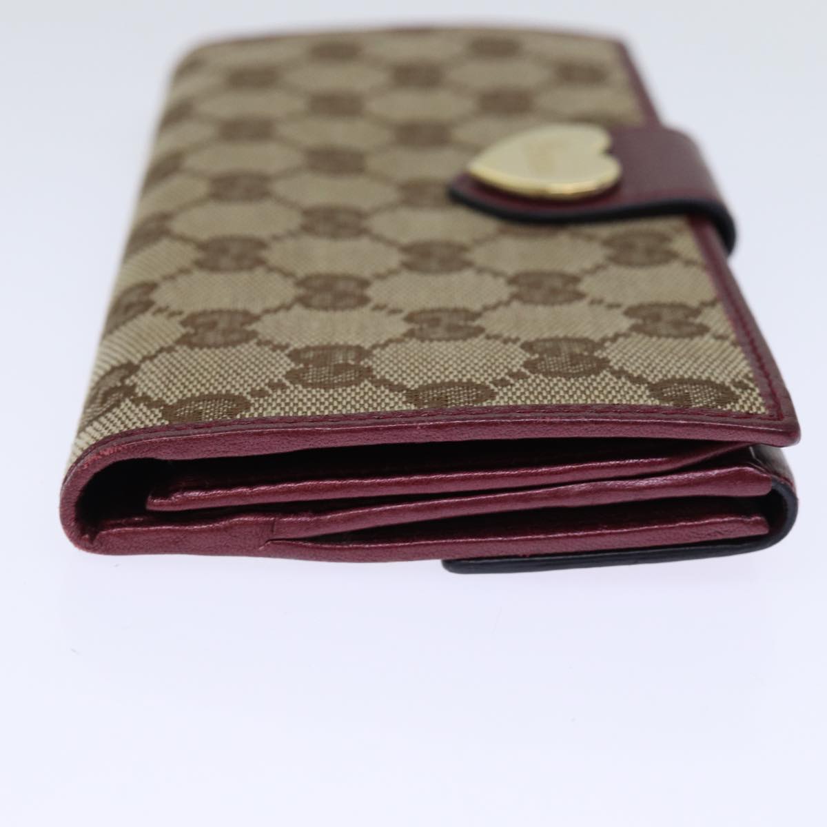 GUCCI GG Canvas Long Wallet Beige 203550 Auth yk12329