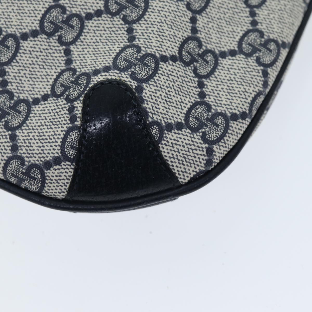 GUCCI GG Supreme Sherry Line Shoulder Bag PVC Navy Red 904 02 026 Auth yk12549