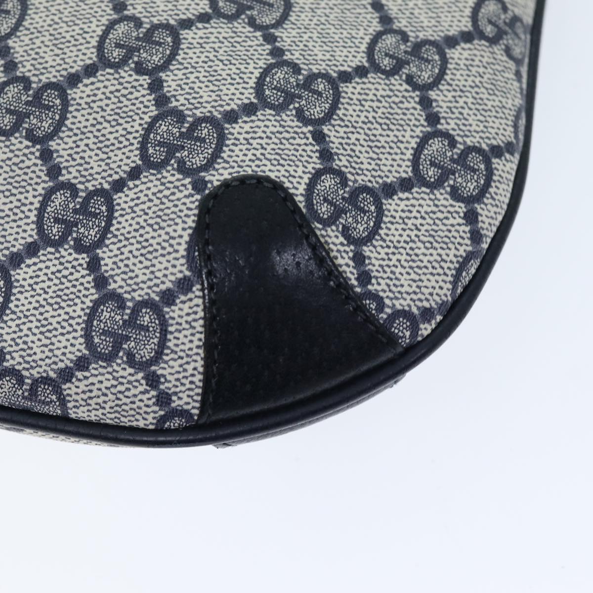 GUCCI GG Supreme Sherry Line Shoulder Bag PVC Navy Red 904 02 026 Auth yk12549