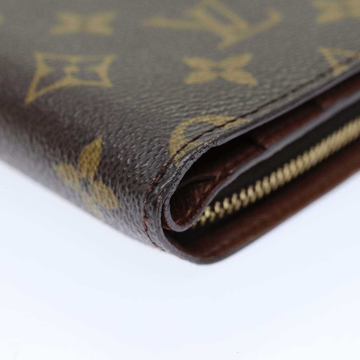 LOUIS VUITTON Monogram Porto Papie Zip Wallet M61207 LV Auth yk12557