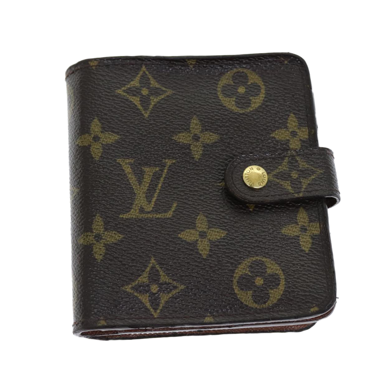 LOUIS VUITTON Monogram Compact Zip Wallet M61667 LV Auth yk12569