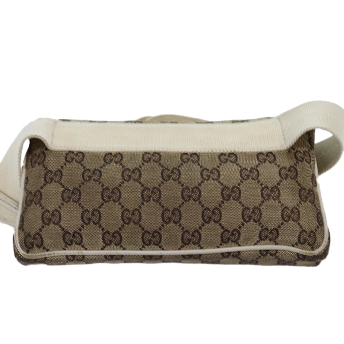 GUCCI GG Canvas Body Bag Beige 146304 Auth yk12616