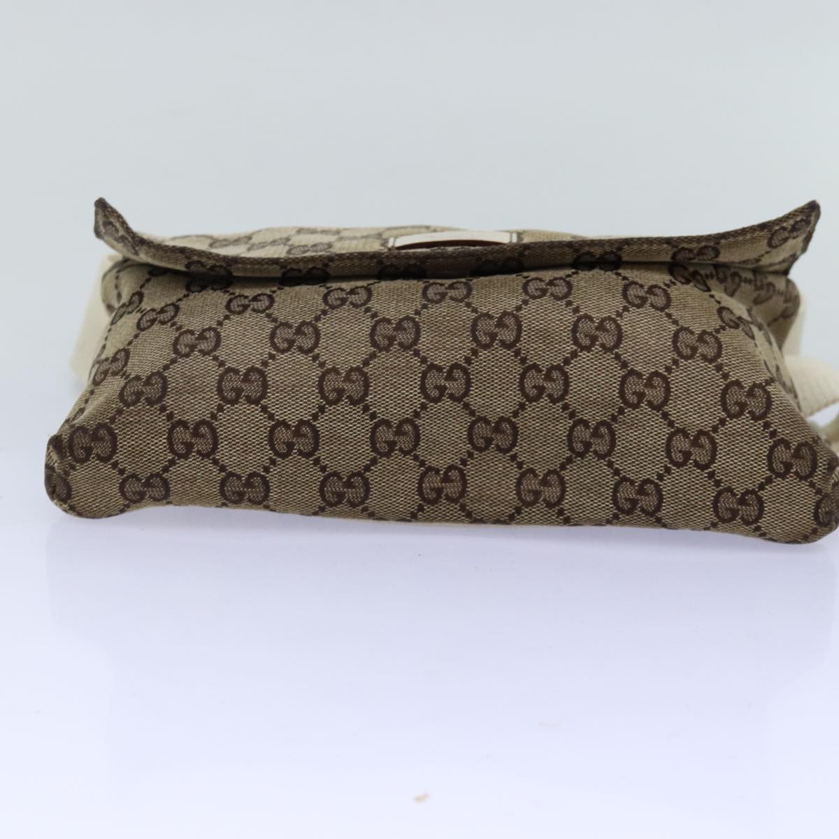 GUCCI GG Canvas Body Bag Beige 146304 Auth yk12616