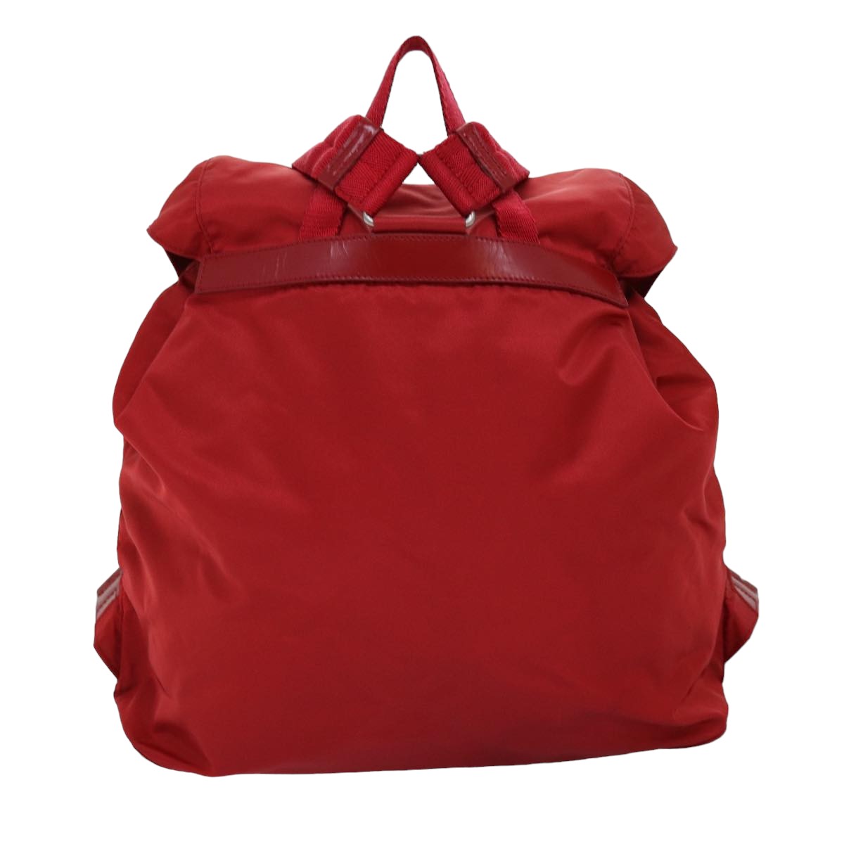 PRADA Backpack Nylon Red Auth yk12814