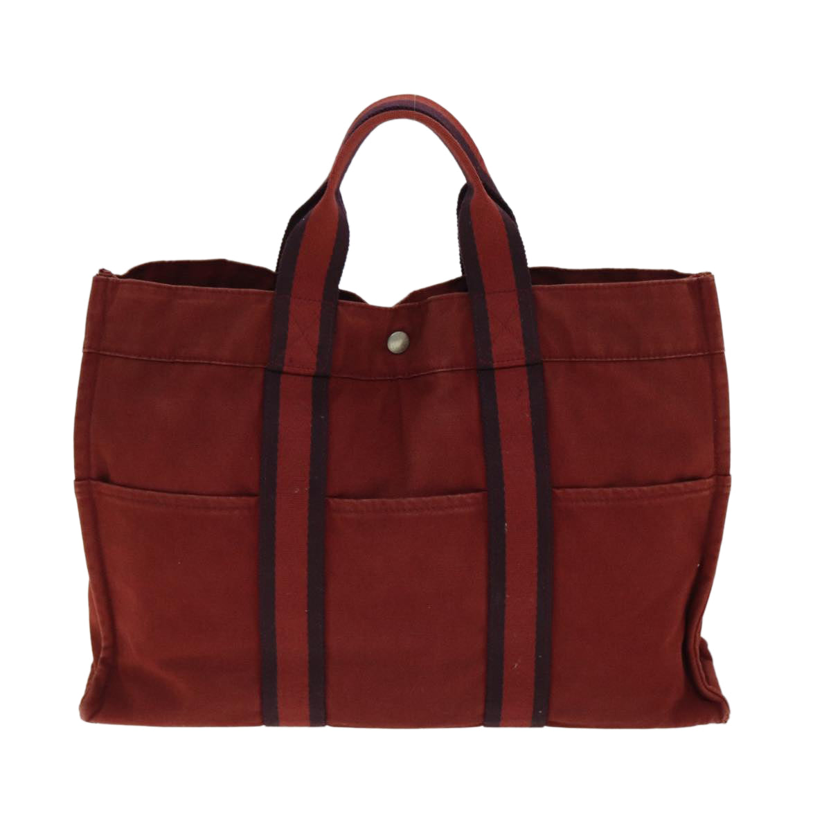 HERMES Hand Bag Red Wine Red Auth yk12913