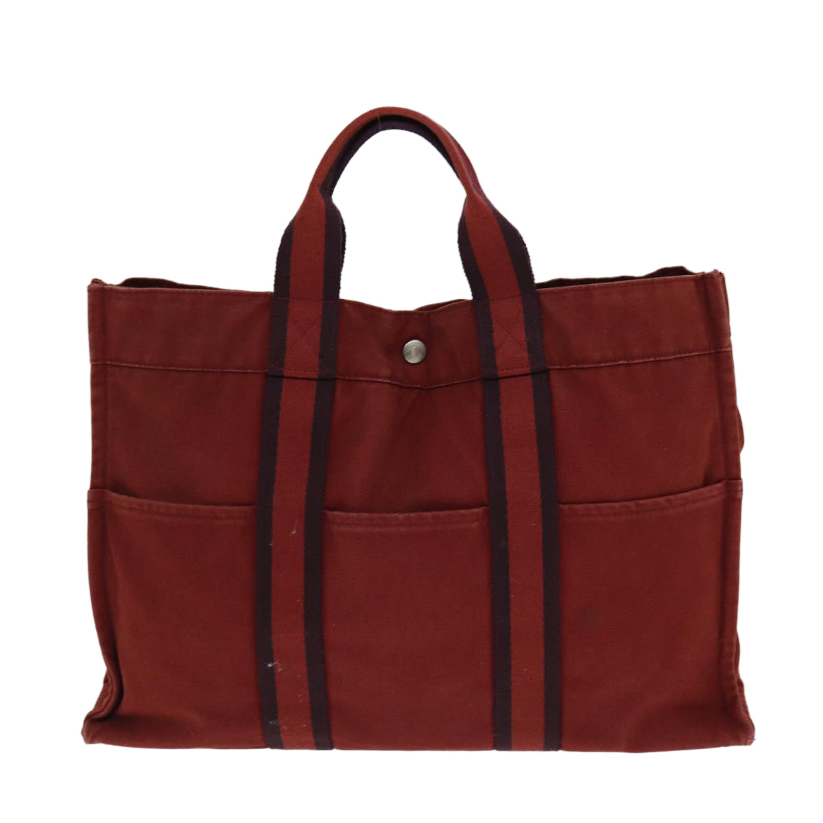 HERMES Hand Bag Red Wine Red Auth yk12913