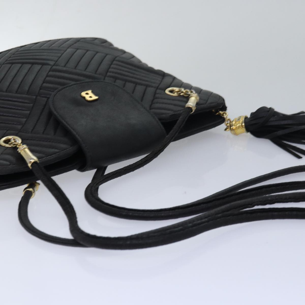 VERSACE Gucci Bally Shoulder Bag Leather 4Set Black Brown Auth yk12915