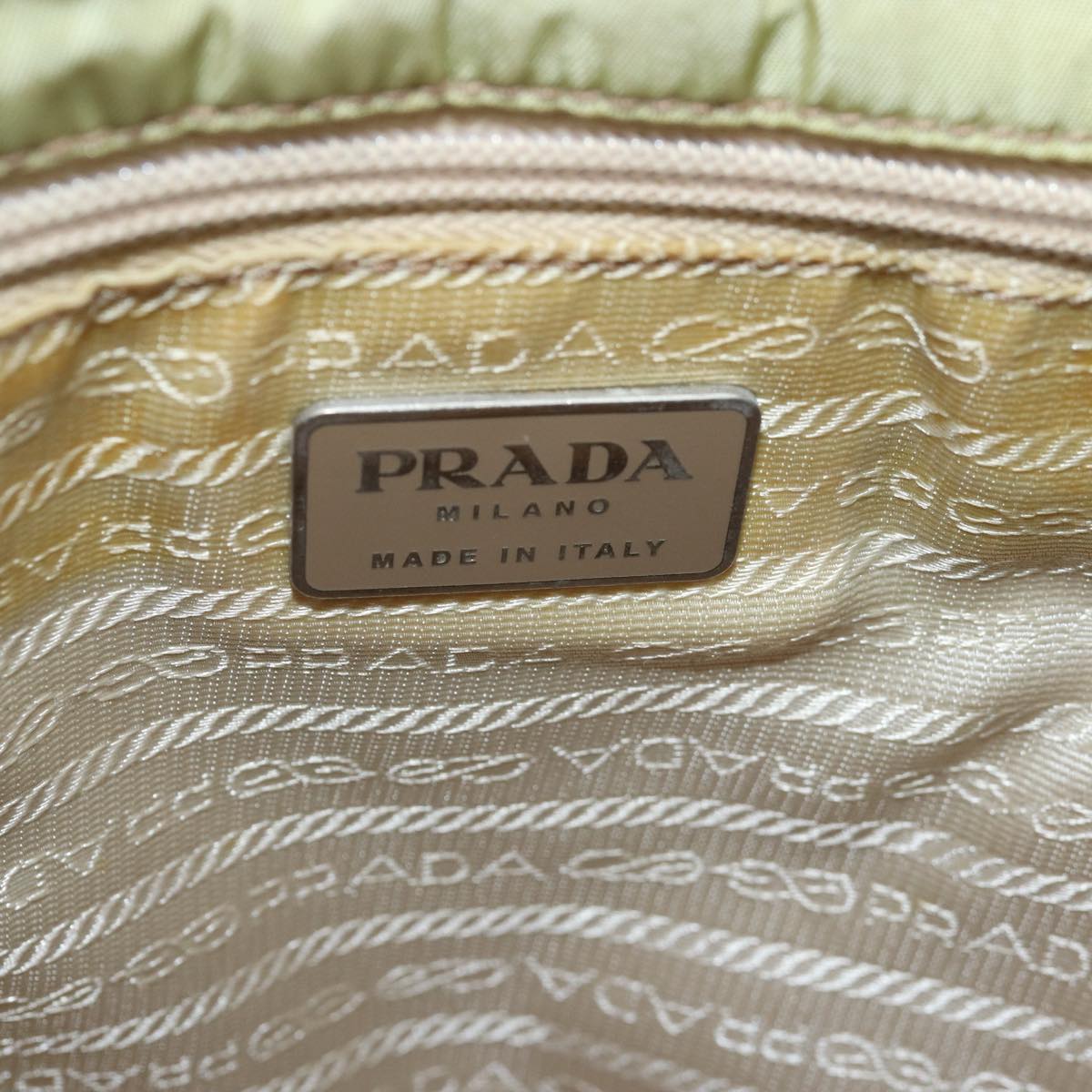 PRADA Backpack Nylon Beige Auth yk12997