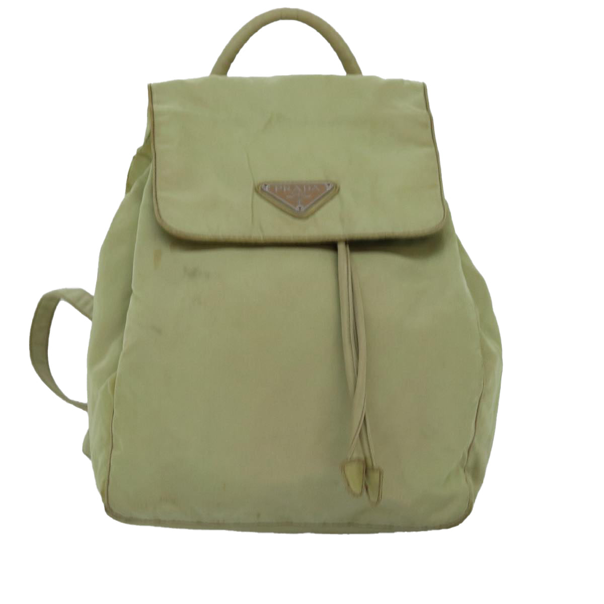 PRADA Backpack Nylon Beige Auth yk12997