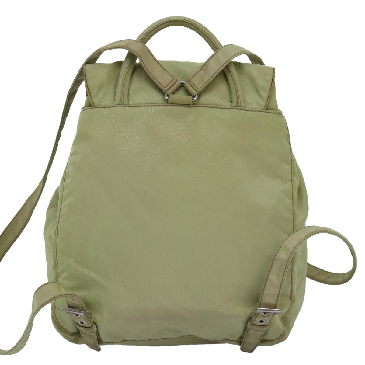 PRADA Backpack Nylon Beige Auth yk12997