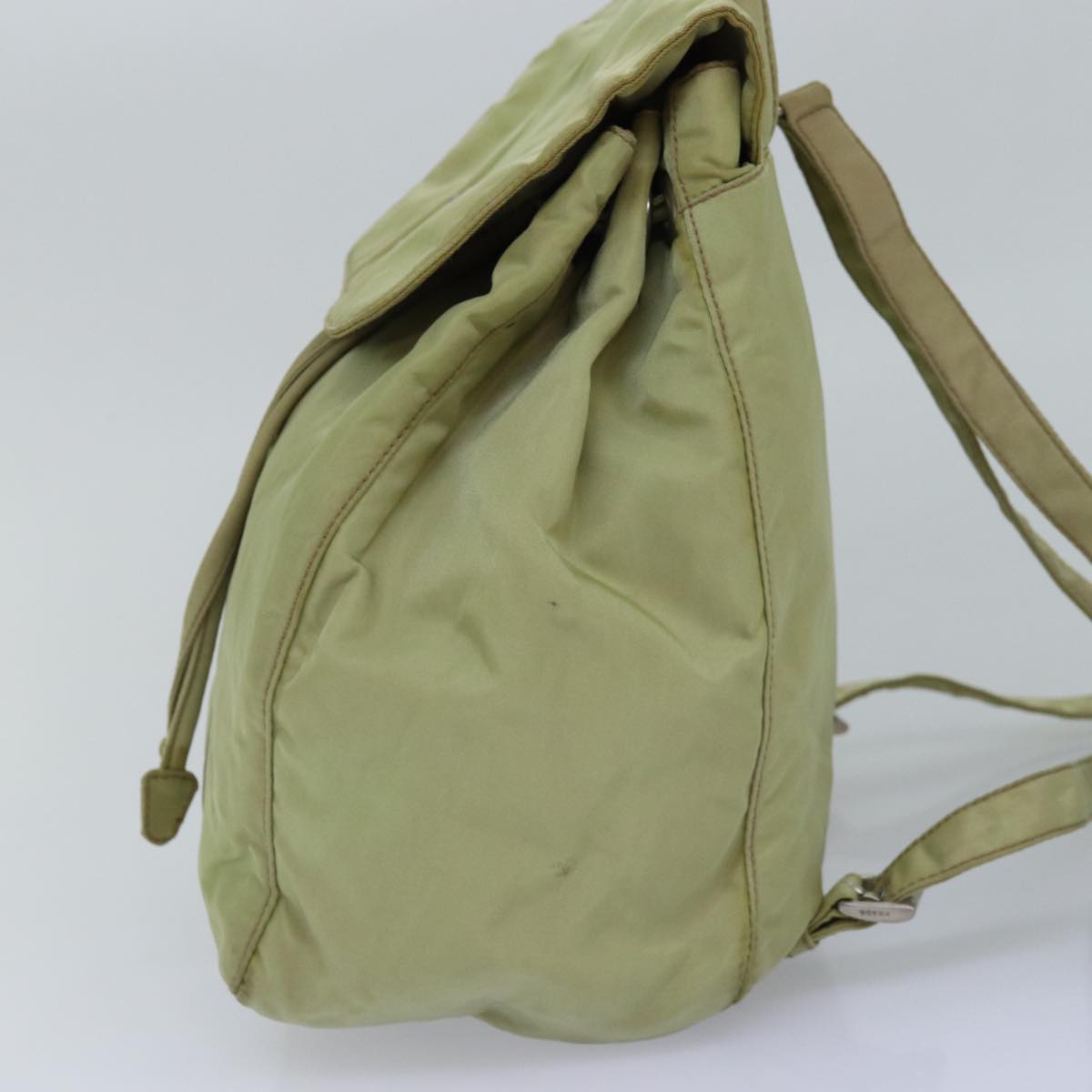 PRADA Backpack Nylon Beige Auth yk12997