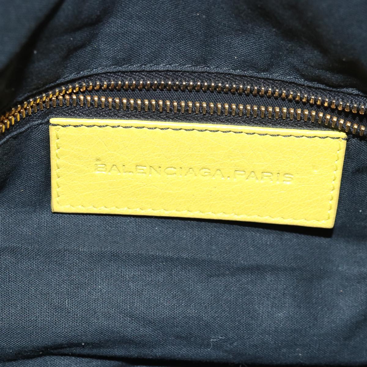 BALENCIAGA Clutch Bag Leather Yellow 285453 Auth yk13077