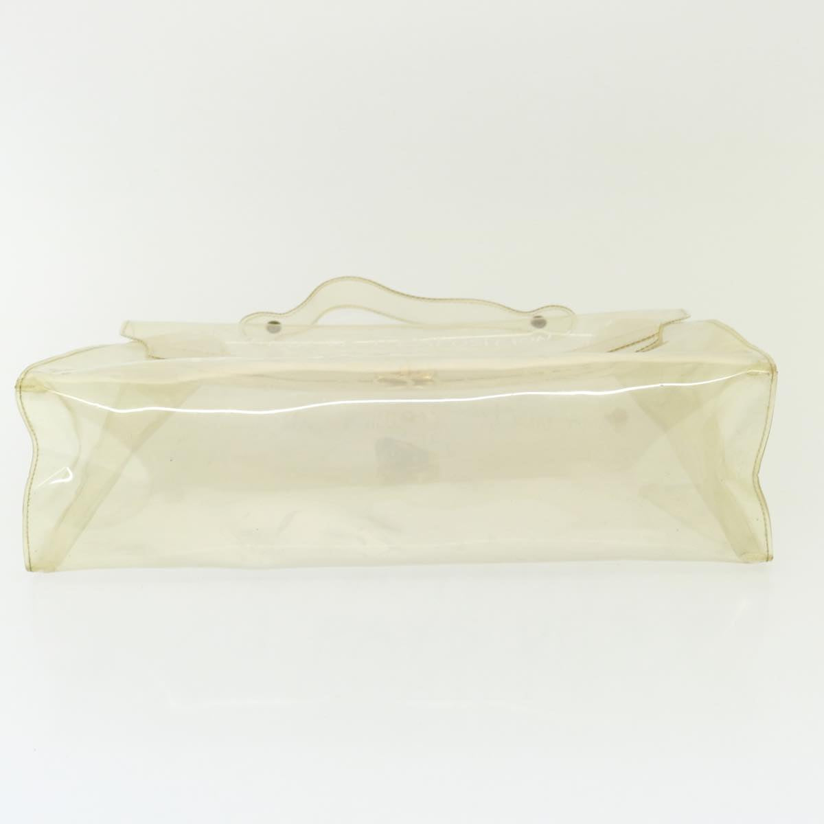 HERMES Vinyl Kelly Hand Bag Vinyl Clear Auth yk13183