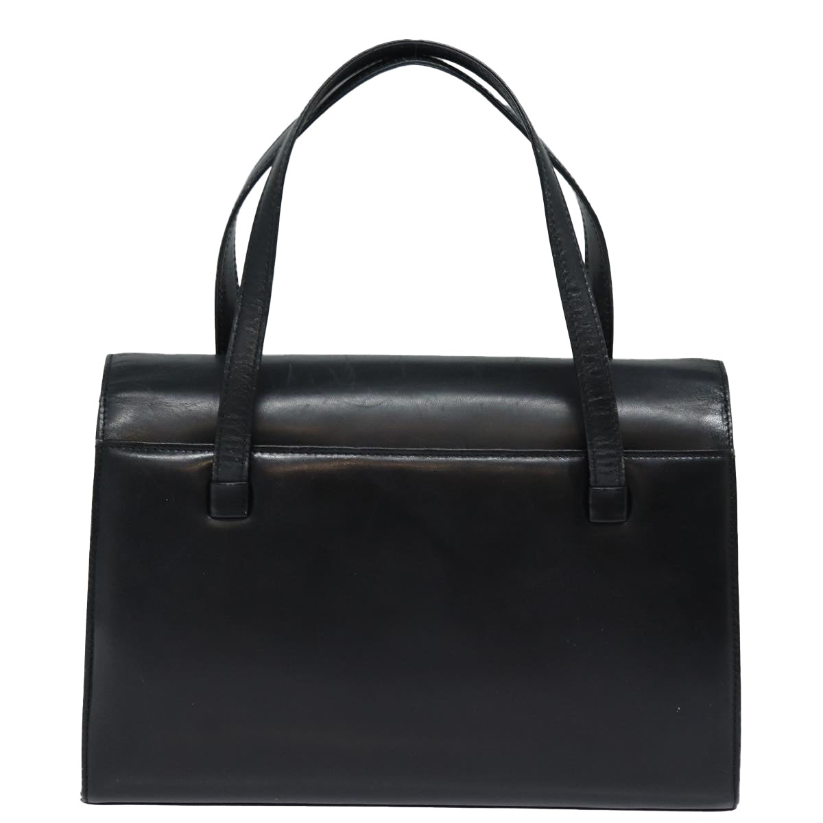 GIVENCHY Hand Bag Leather Black Auth yk13207