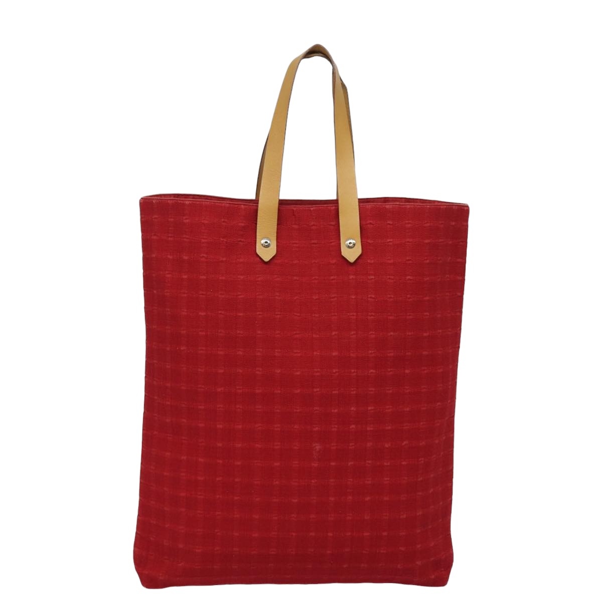 HERMES Amedaba GM Tote Bag Canvas Red Auth yk13246