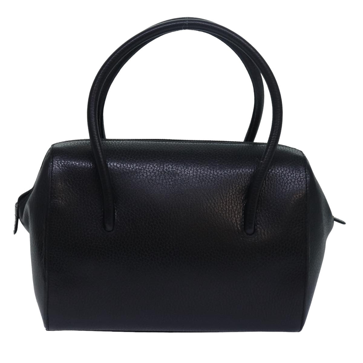 CARTIER Hand Bag Leather Black Auth yk13249