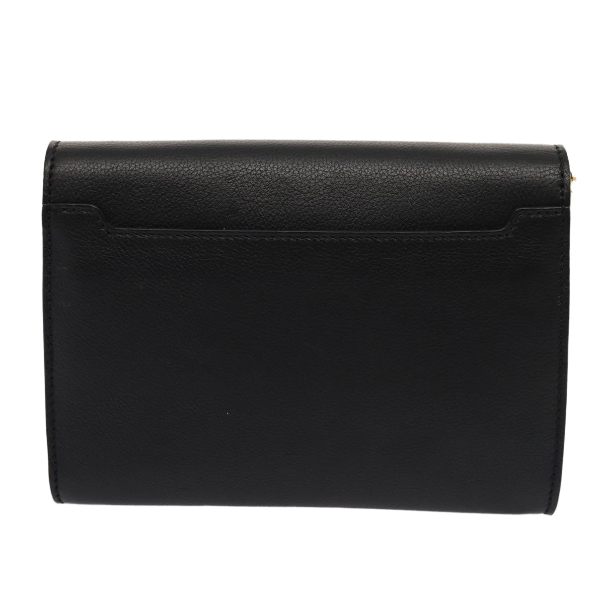 BALLY Shoulder Bag Leather Black Auth yk13281