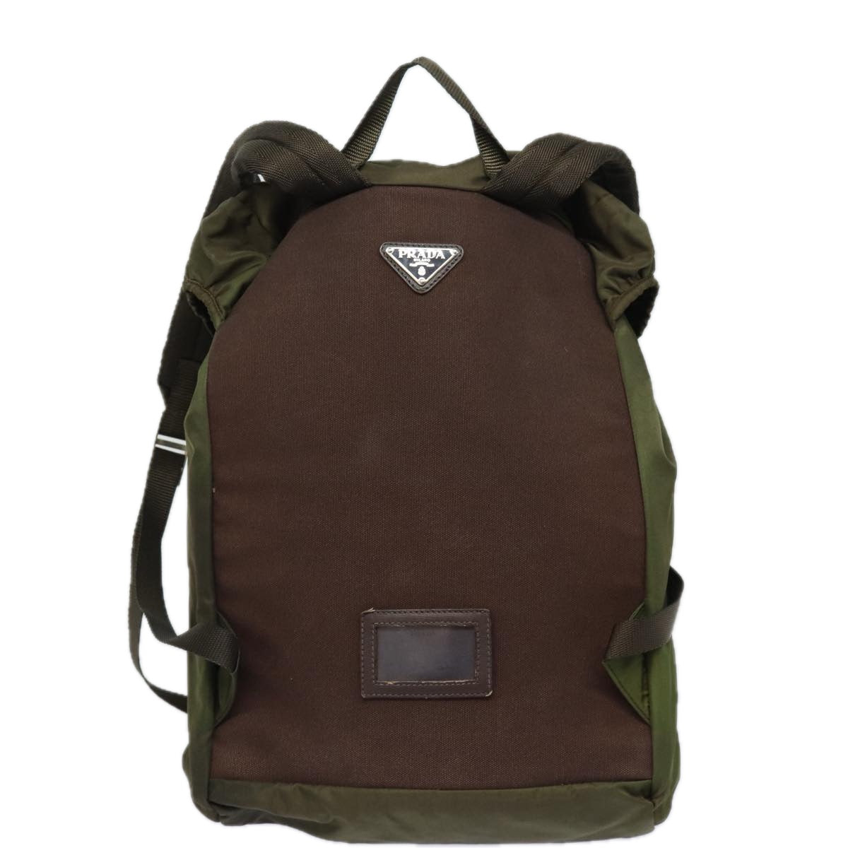 PRADA Backpack Nylon Khaki Auth yk13347