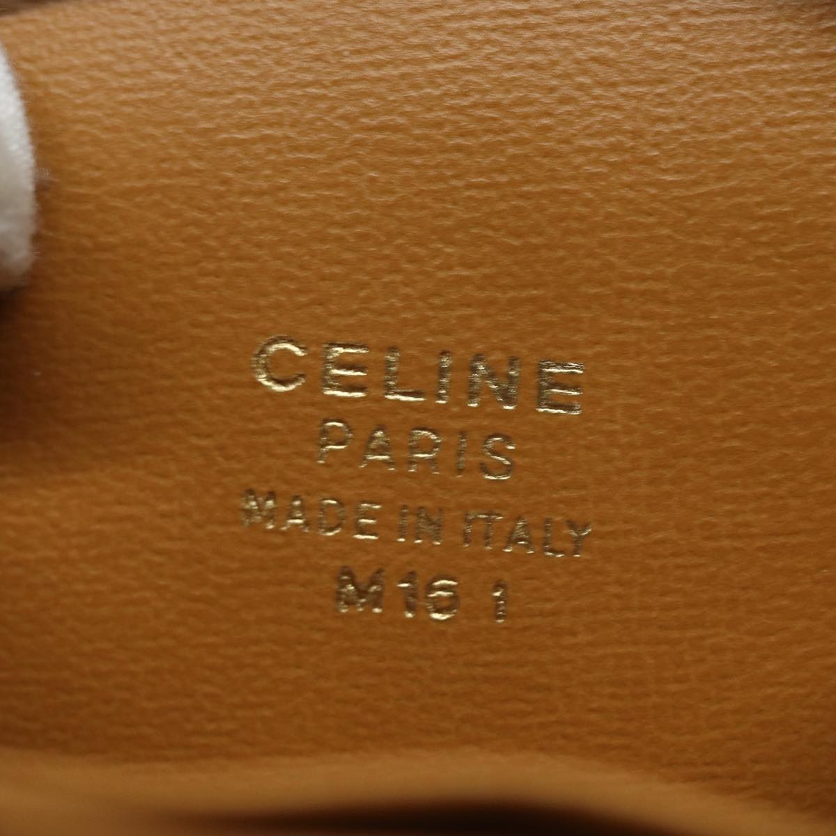 CELINE Macadam Canvas Coin Purse Beige Auth yk13518