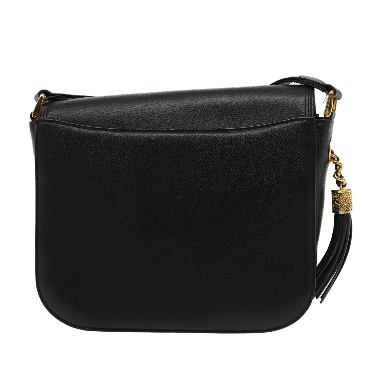 VALENTINO Shoulder Bag Leather Black Auth yk13619