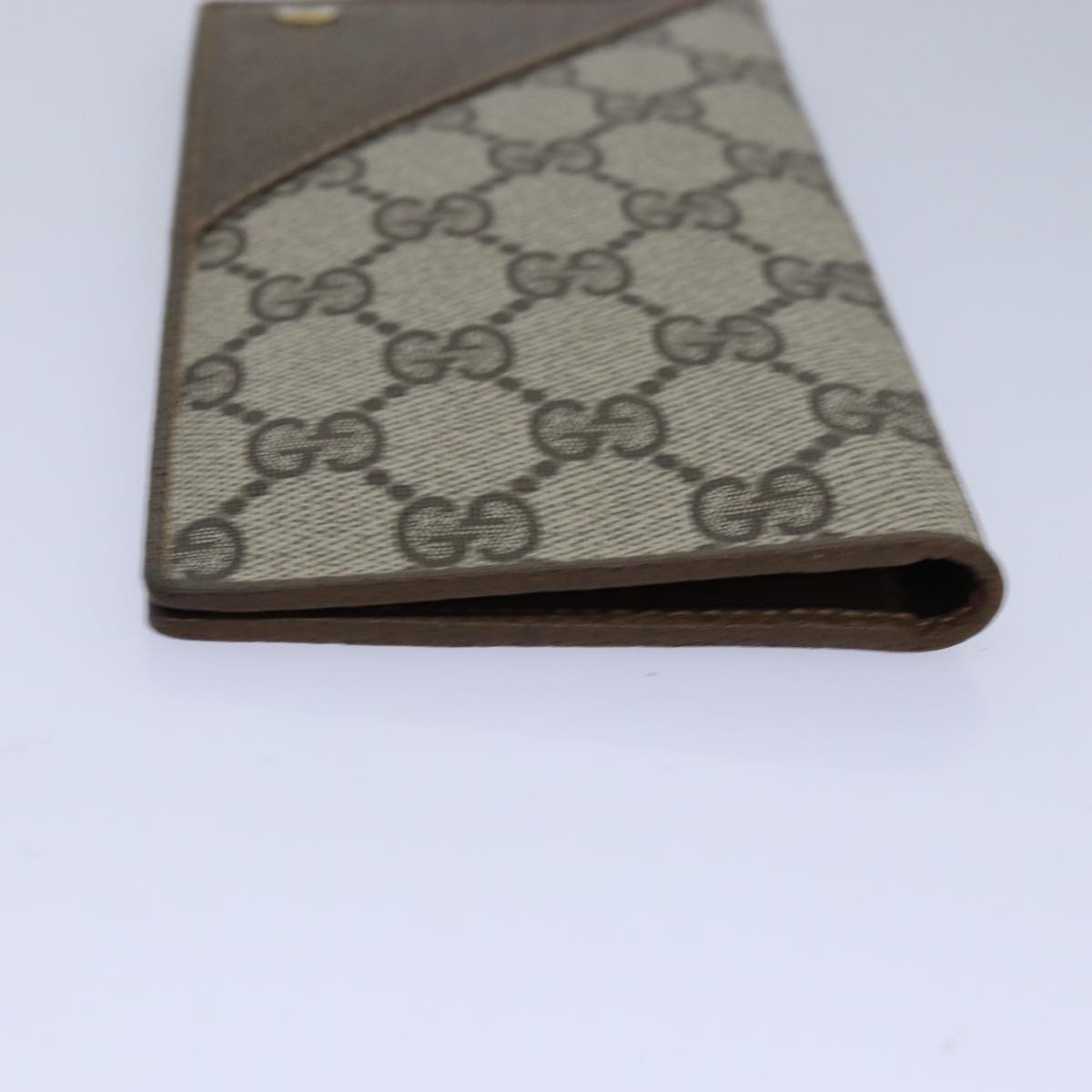 GUCCI GG Supreme Long Wallet PVC Beige Beige 64 03 713 Auth yk13706