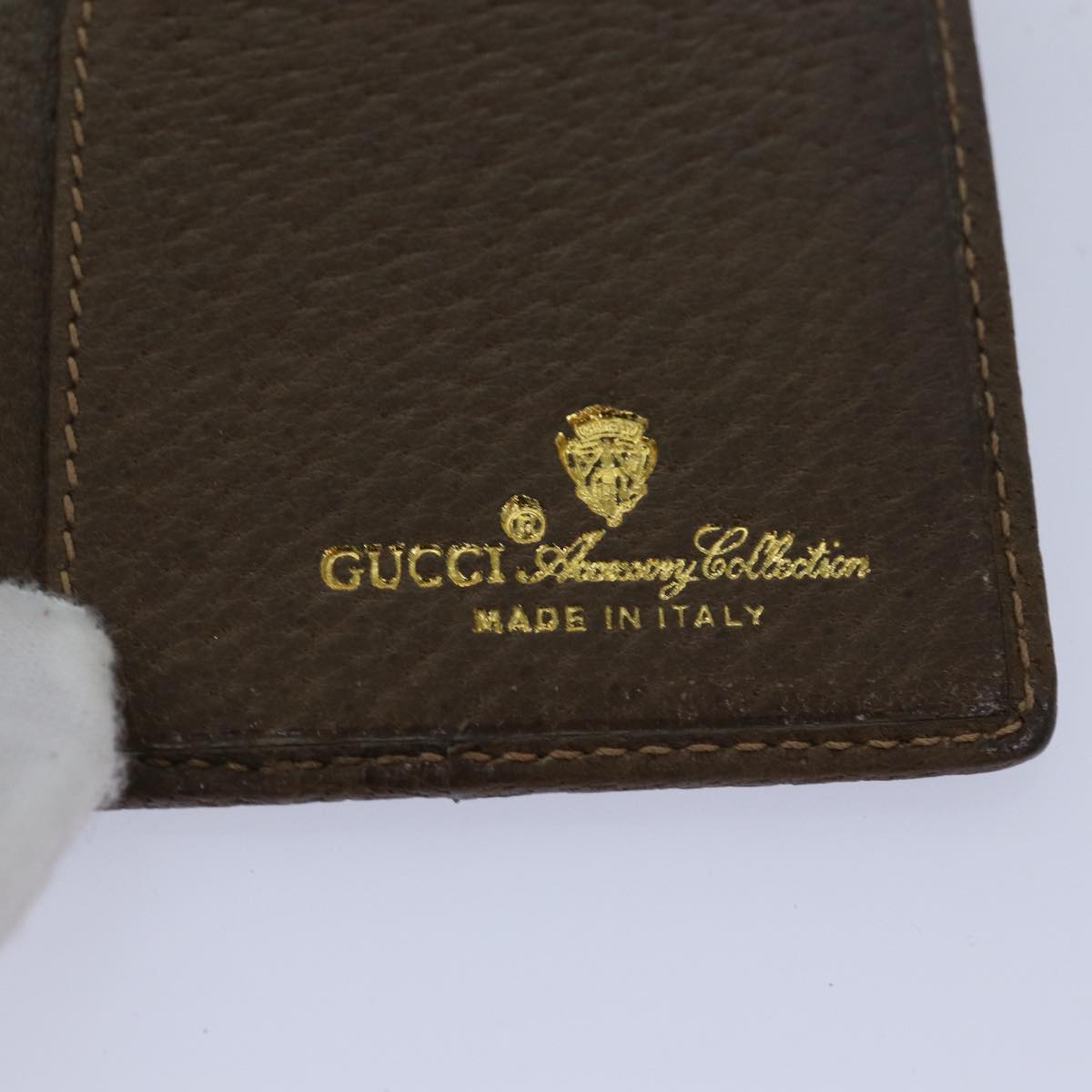 GUCCI GG Supreme Long Wallet PVC Beige Beige 64 03 713 Auth yk13706