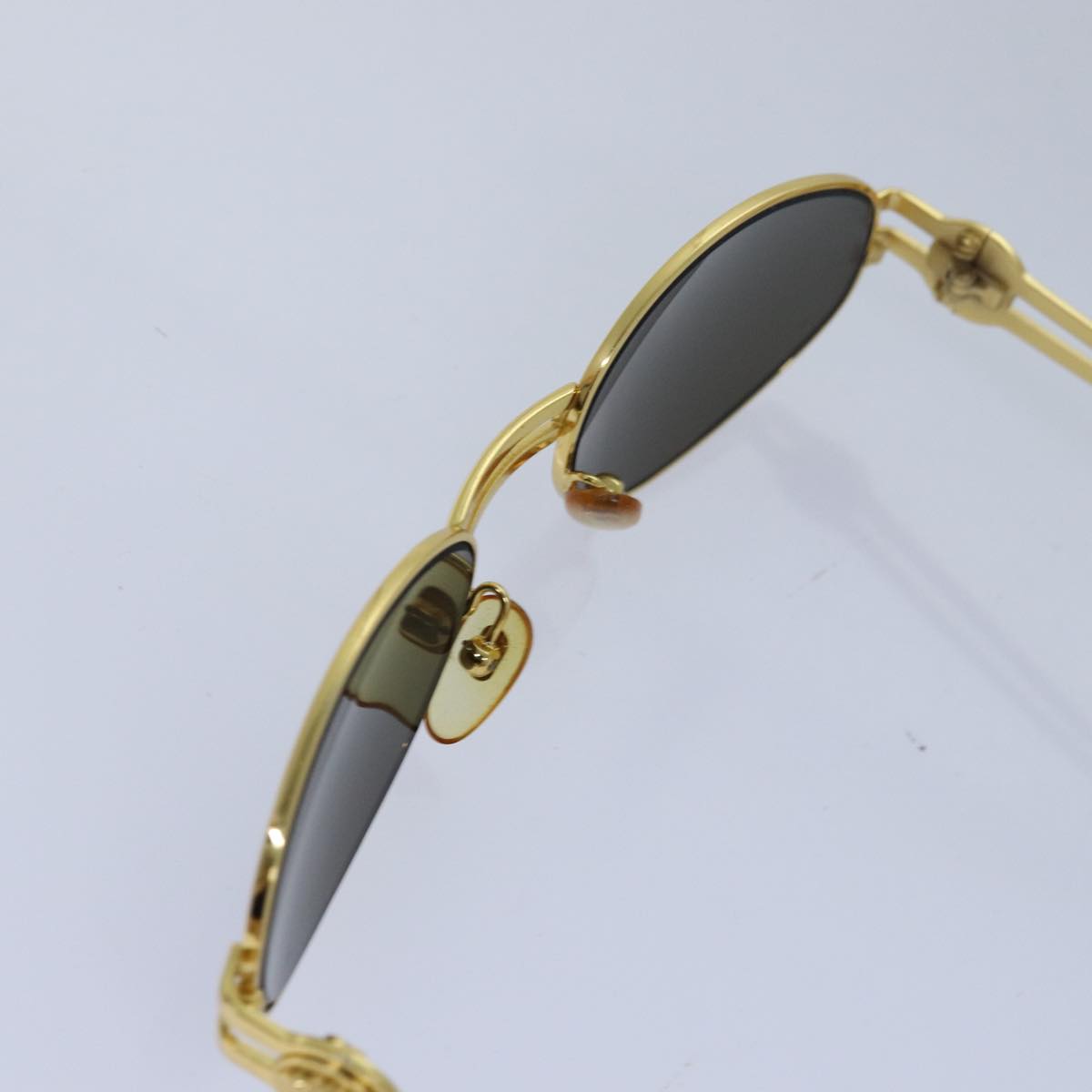 VERSACE Sunglasses Gold Auth yk13726