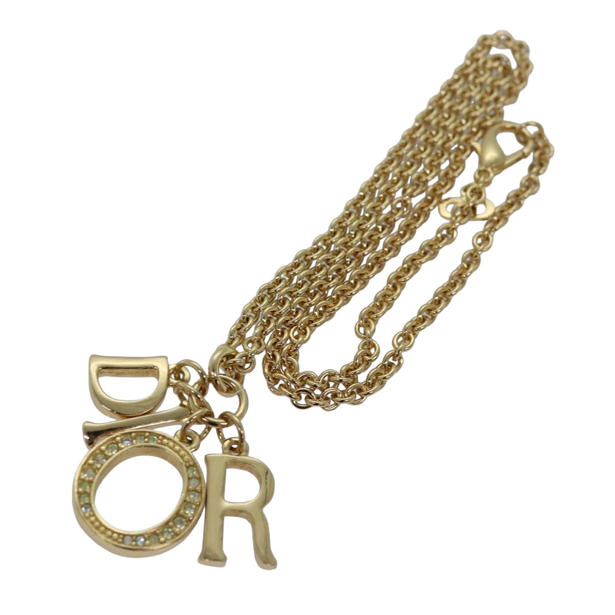 Christian Dior Necklace metal Gold Auth yk13755