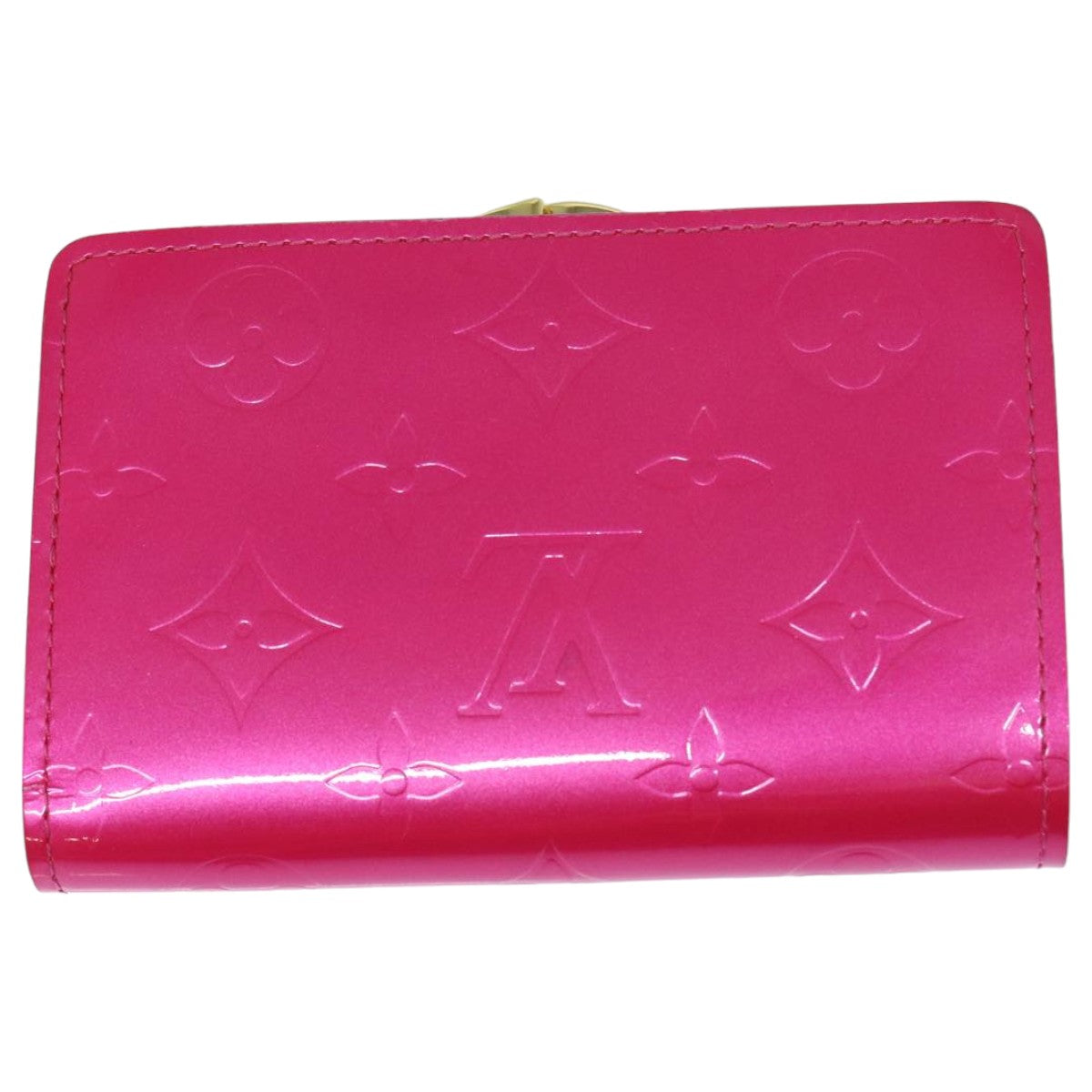 LOUIS VUITTON Vernis Portefeuille Viennois Wallet Pink M91254 LV Auth yk13833