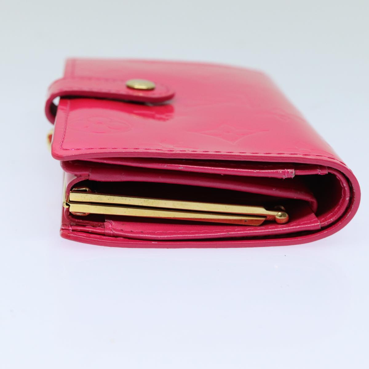 LOUIS VUITTON Vernis Portefeuille Viennois Wallet Pink M91254 LV Auth yk13833